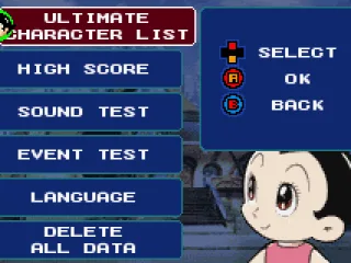 
											Options screen