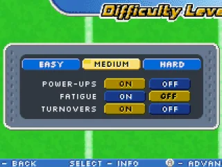 
											Exhibition mode - Difficulty Level