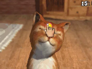 
											Petting your, um, pet.