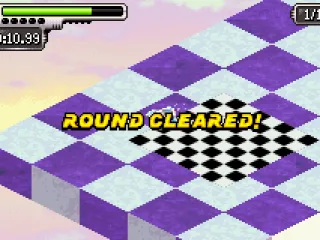 
											Reach the checkered area with your beyblade.