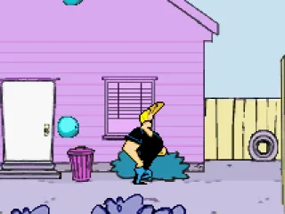 
											In this minigame you have to dodge the water balloons falling from the top of the screen for as long as you can. Playing this game with larger characters such as Johnny Bravo or Cow is near impossible