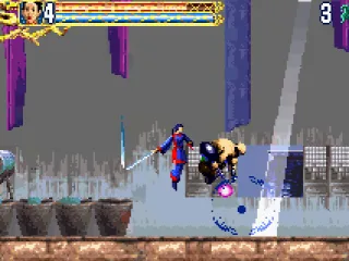 
											Beating an enemy and sending the other flying.