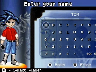 
											Entering a name