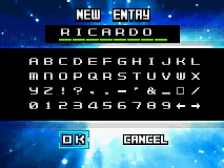 
											Name entry.