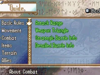 
											You can always access a guide that explains FE's gameplay