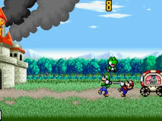 
											In the game, Fire, you must bounce everyone jumping out of the window into the carriage