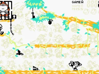 
											The classic version of Donkey Kong Jr. looks just as it did on the old handhelds where you can see all the spots that can light up