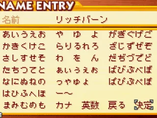 
											Name entry