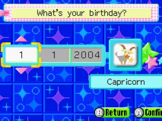 
											Birthday info