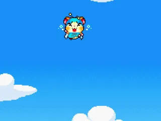 
											As Bijou and her friends check out the rainbow...it suddenly disappear! And the strange hamster that was on it falls down.