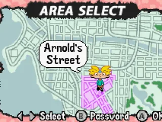 
											Area selection screen