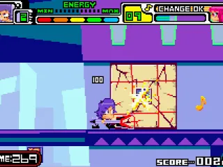
											Smashing a block.