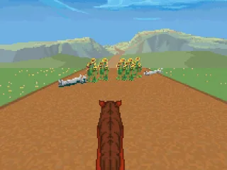 
											Control the horse as you dodge and jump objects in your path on your way to Patch of Heaven