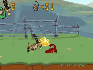 
											Headbutting the enemy is a good way to defeat it when you are a goat