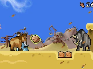 
											A Megacerops blocks the way