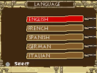
											Language select