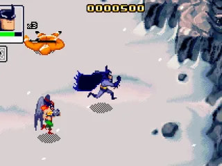 
											In Watchtower training mode, you can play any level with any combination of characters.  Here are Batman and Hawkgirl in the first level.