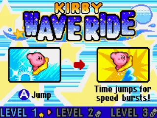 
											Kirby Wave Ride: Instructions