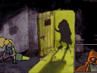 
											Intro: A man in cloak frees Sia and guides her out of the dungeon.