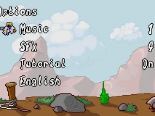 
											Options screen