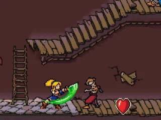 
											Slash at your enemies.  But be sure to watch your heart meter!