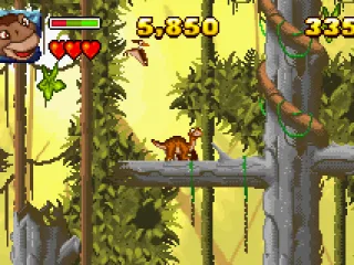 
											Jump through the trees in the Smelly Swamp level
