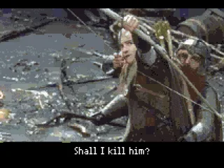 
											Also, part of the introduction with Gandalf... this shows Legolas wanting to destroy Saruman.