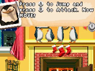
											Receiving instructions from the other penguins
