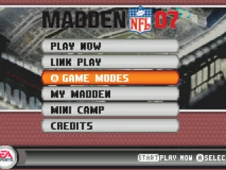 
											Menu screen.