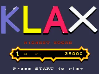 
											Klax: title screen