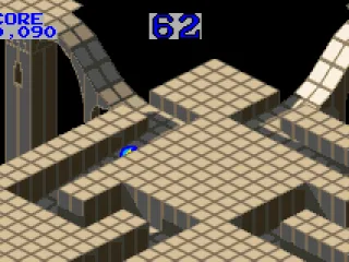 
											Marble Madness: you can move fast through the maze as there is no fear of falling off.