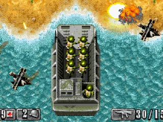 
											Storming the beach.