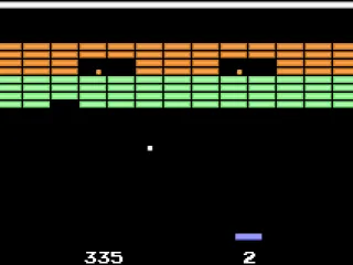 
											Breakout: when you finish the first level you have to reply it again and again.