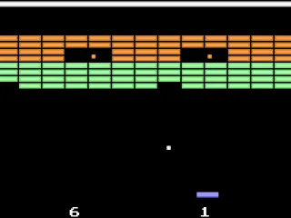 
											Breakout: you need to bounce the ball at the blocks to destroy them.