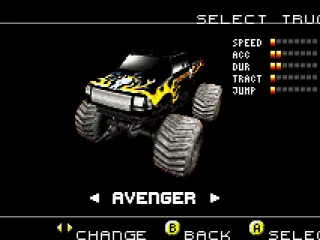 
											Picking a truck; not all trucks are unlocked from the start