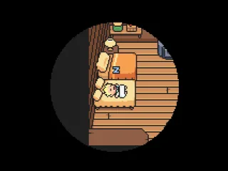 
											Main character sleeping