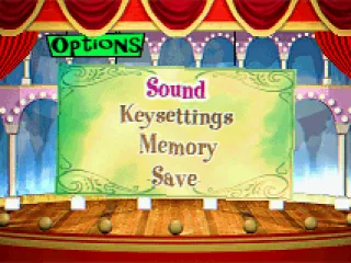 
											Options screen