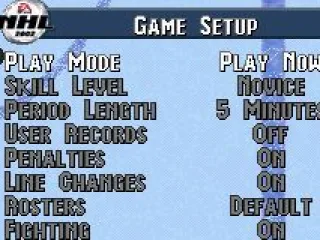
											The main menu, where you can set difficulty, game rules, and other options.