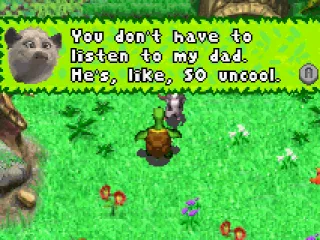 
											You can talk to the other characters, too.