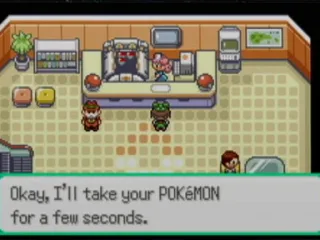 
											Healing up at the Pokémon Center