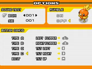
											Options menu.