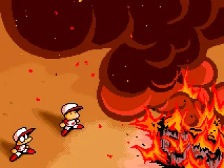 
											And his club is set on fire... but Hero 4 is not done yet. Conquer Koshien to undo the curse!