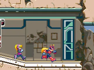 
											Running through a corridor