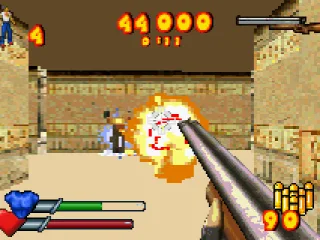 
											Setting off a chain reaction with the double-barrel coach gun