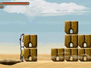 
											Hung into some boxes, the Jedi apprentice improves his balance.
