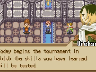 
											One of the Craftlords is speaking to all of the Craftnights who are in the tournament at the opening ceremony