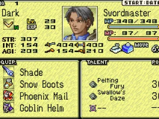 
											Status screen
