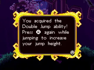 
											Aquired the Double Jump abiliity.