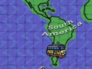 
											The first stage at South America.