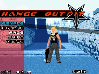 
											Outfit customization screen.